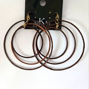 MKM Designs Brown Hoop Earrings